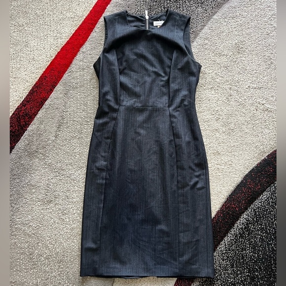 Calvin Klein Chambray Space Gray Sheath Dress - Picture 1 of 3